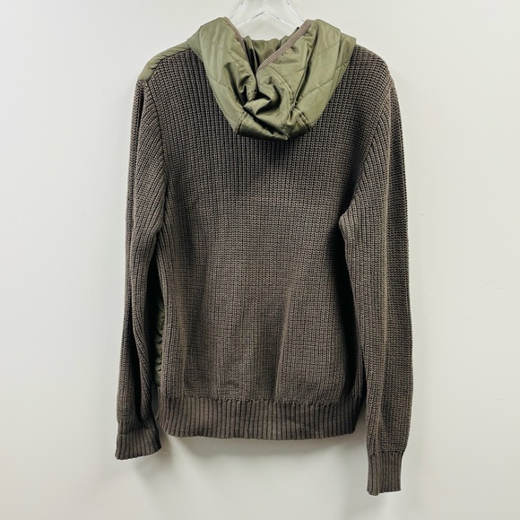 Marc New York Men's Long Sleeve Hooded Cardigan Jacket Army Green Size Large - Picture 6 of 7